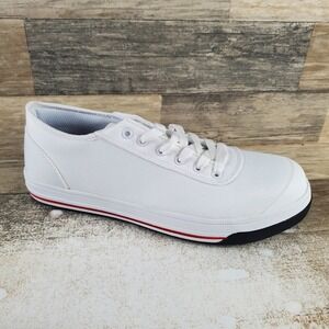 Avenger Work Boots Blade Womens Shoes Sz 9.5 M White Canvas Low Top Comp Toe